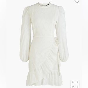 J. Crew puff sleeve white dress